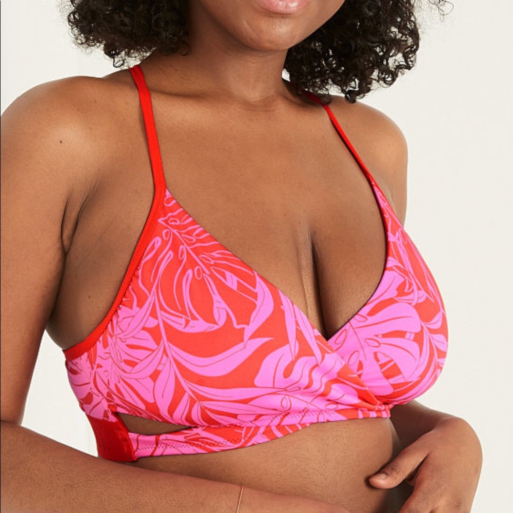 Pink Victoria’s Secret Gym To Swim Body Wrap Top NWT